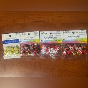 Disney Minnie Mouse Button Set - Red, Black, Yellow